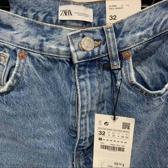 Zara Wide Leg Full Length Jeans - Picture 3 of 4